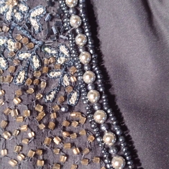 Adrianna Papell beaded black top and jacket XL - Picture 7 of 9